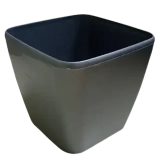 14 cm Paris Square Self-Watering Silver Indoor Pot