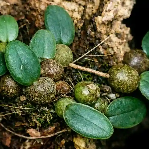 Miniature orchid Trias intermedia