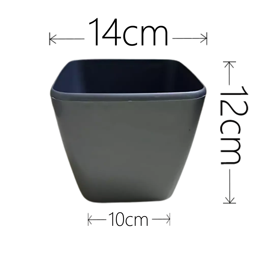 14 cm Paris Square Self-Watering Silver Indoor Pot - Image 2